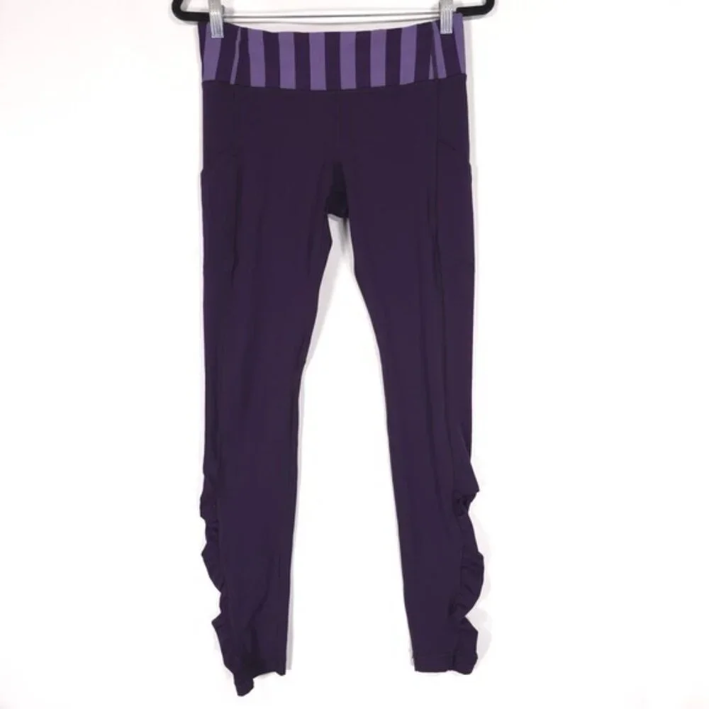 Lululemon Women's Size 8 Deep Zinfandel‎ Speed Tight Brushed Interlock Leggings